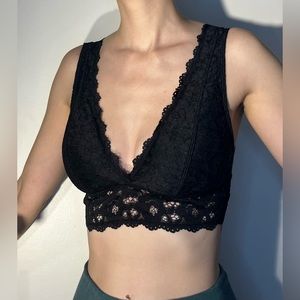 Black lace bralette
